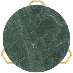 Table basse de salon, Table Café, Vert 65x65x42 cm Pierre véritable et texture marbre OIB6356E