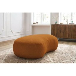 Pouf Bobochic Pouf saint-germain tissu bouclette Jaune - Jaune