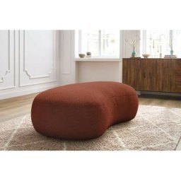Pouf Bobochic Pouf saint-germain tissu bouclette Orange - Orange