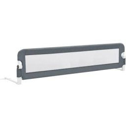 Barrière de sécurité de lit d'enfant Gris 180x42 cm Polyester Vidaxl Gris