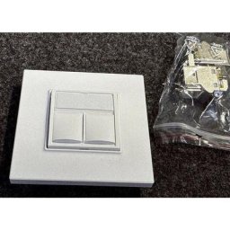 Schneider Electric - Double prise reseau RJ45 cat 6 stp blanc polaire complet avec support et