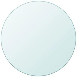 Plateau De Table Dessus de table | ronde en verre trempé 700 mm 27040 - Transparent