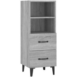 Buffet Commode Armoire Luxueux, pour Salon Chambre Entrée Cuisine, Sonoma gris 34,5x34x90 cm Bois