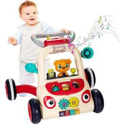 Trotteur Musical pour Bebe, Chariot de marche Ours,pour tout-petits 9 mois+ our Education Precoce