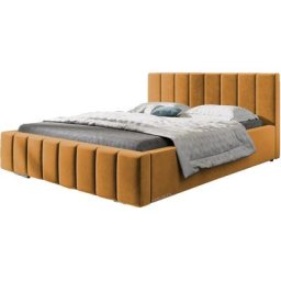 Lit rembourré avec tiroir de lit BoxSpring Lit 01 - 160x200 - Amber (trinity 26)