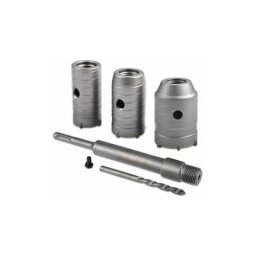 Scie à Cloche Trépan, Ø30mm, 40mm, 50mm Set de Scies Cloches , Trépan Béton 350 mm sds Plus Tige