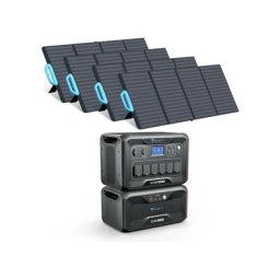 AC300+B300+4PV120 Kit de Génerateur solaire avec batterie de secours 3000W/3072Wh et 4 pcs panneaux