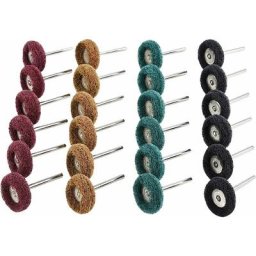 40 Pièces Kit Polissage Perceuse, Accessoires Dremel Polissage Abrasif de 25mm Outils Rotatifs