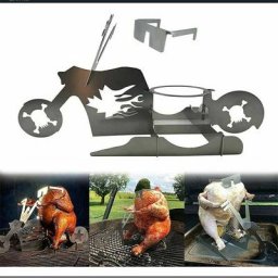 3316.512cm Support de Rôtissoire de Poulet, Stand de Canette de Bière de Moto pour Grill, Support