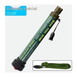 Filtre Eau Survie Portable 2000L, Paille Filtrante Survie Gourde Filtrante Filtre à Eau Élimine