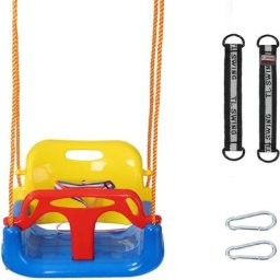Wahaison - Balanoire Bb 3 en 1, Balancoire avec Dossier et Ceinture de Scurit, pour