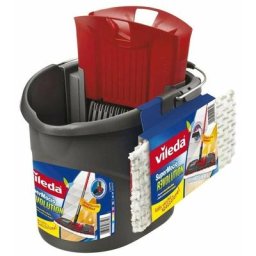 Kit de lavage Vileda avec seau, essoreuse et plaque avec chiffon en microfibre 37.5 x 30 x 28 cm