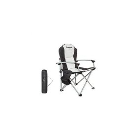 Chaise de camping avec poche à glace Kingcamp Sac de transport inclus - Noir - Noir