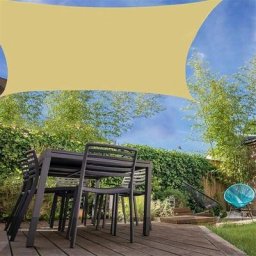 Voile d'ombrage Rectangulaire Voile Ombrage 2 X 3m Imperméable, Protection 98% UV avec Coupe Vent