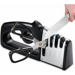 4 en 1 Aiguiseur de Cuisine Affuteur Couteau et Ciseaux,Aiguiseur Couteaux Professionnel, Knife