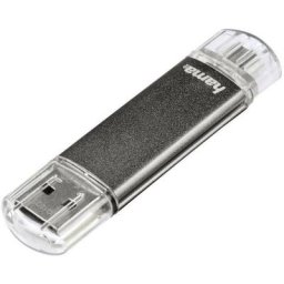 Hama - Mémoire supplémentaire usb pour smartphone/tablette FlashPen Laeta Twin gris 32 gb usb 2.0,