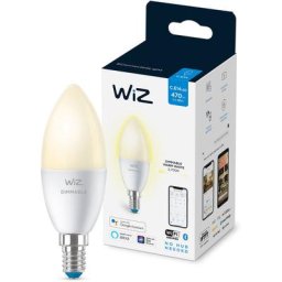 WiZ ampoule LED Connectée Wi-Fi E14 à intensité variable, Blanc Chaud, équivalent 40W, 470 lumen,