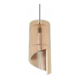 Suspension Bois Géométrique design pour Ampoule E27 - Marron Silumen Marron