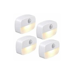 Veilleuse led Automatique [Lot de 4], Lampe de Nuit Murale avec Détecteur de Mouvement