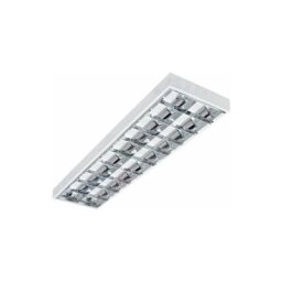 Dalle avec Grille saillie 1220x301mm pour Tubes T8 2x36W Max