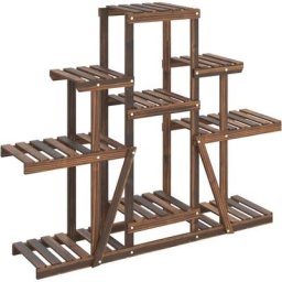 Support à fleurs 110x25x96 cm bois massif de sapin Vidaxl Marron