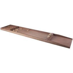 Longfield - Dutch Shuffleboard 200 cm Sjoelbak grand en bois Inclus 30 disques de jeu - Marron
