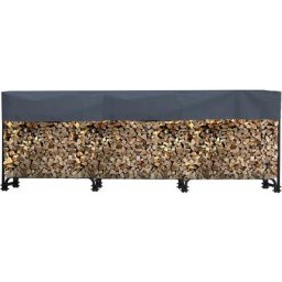 Quick Star - tagère en métal pour Bois de cheminée avec Housse 272 x 25 x 95 cm Épaisseur 1,0 m