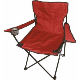 Chaise de camping en rouge