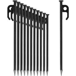 12x piquets de Tente en Acier - piquets Longs et Robustes pour Le Camping et l'extérieur - Piquet