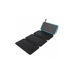 Chargeur Solaire 25000mAh Portable Batterie Externe avec 4 Panneaux Imperméable Power Bank avec 2