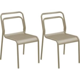 Chaises en aluminium Eos (Lot de 2) - Sauge