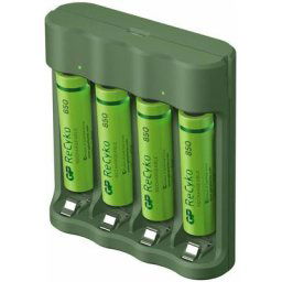Basic-Line 4x ReCyko+ Micro Chargeur de piles rondes NiMH LR03 (aaa), LR6 (aa) - Gp Batteries