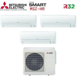 Mitsubishi - electric series smart msz hr 12000+12000+12000 climatiseur trial split avec