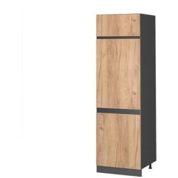 Vicco - Meuble réfrigérateur R-Line 60cm anthracite/chêne