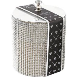 Bougie dans pot avec couvercle diamant 9 x 10 cm