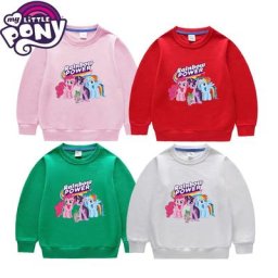 T-shirt à manches longues My Little Pony pour enfants 100% coton arc-en-ciel tableau de bord