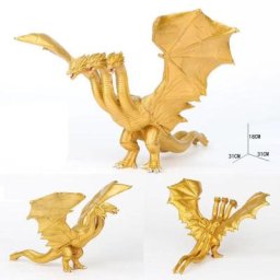Figurine Godzilla King Ghidorah en PVC dérivdes Monstres 3 Têtes Dragon localité Jouet de