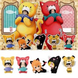 Figurines Kawaii One Piece Cos chat chien singe D Luffy Anime Nami Trafalgar D. Figurine d'action