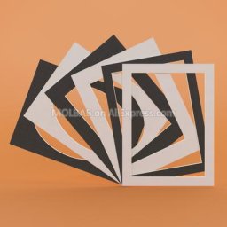 Tapis Photo blanc/noir de 16 pouces Rectangle/A4/ovale/carré/circulaire supports en carton pour