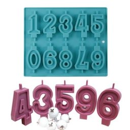 Moule en silicone en forme de chiffres arabes en 3D pour décoration de gâteau bougie