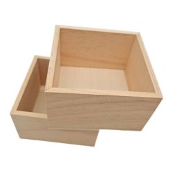Carrés en bois non finis pour l'artisanat boîte en bois pour les arts l'artisanat les loisirs et