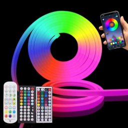 Bande lumineuse néon LED RVB étanche ruban lumineux en silicone décoration à intensité variable