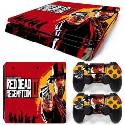 RED DEAD-Autocollant slim pour console PS4 et 2 manettes en vinyle 1952