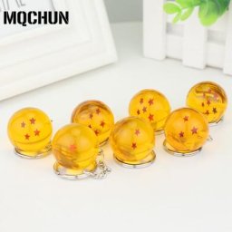 Porte-clés Dragon Anime Cosplay 7 styles DBZ cristal jaune Ik1-7 étoiles figurine en PVC