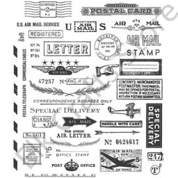 ORRESPONDENCE-Timbre Transparent pour Bricolage Carte Scrapbook Décor de Journal Intime Modèle