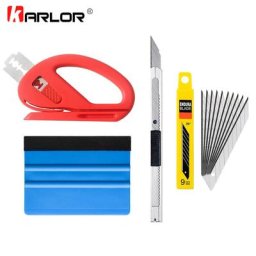Ensemble de 4 pièces de Film vinylique pour voiture raclette outils de raclage autocollant de
