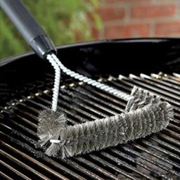 Brosse triangulaire en fil d'acier inoxydable pour la cuisine à domicile portable antirouille