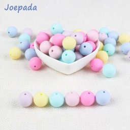 Joepada – perles en Silicone 9mm pour bébé 10 pièces qualité alimentaire collier de dentition
