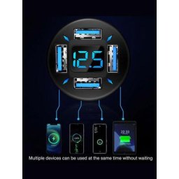 Chargeur de voiture rapide 66W 4 ports USB PD QC3.0 Type C adaptateur de voiture à charge rapide