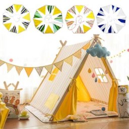Guirlande en toile nordique bannière de fête tente tapis de lit fête prénatale décoration